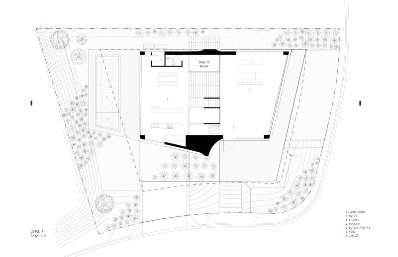 Press kit | 2244-04 - Press release | RO54 - Arshia Architects - Residential Architecture - First Floor Plan - Photo credit: Arshia Architects