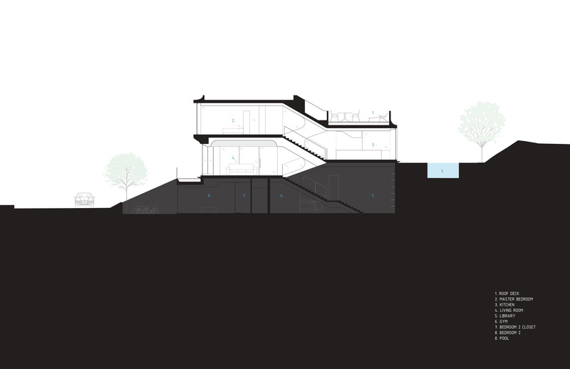 Press kit | 2244-04 - Press release | RO54 - Arshia Architects - Residential Architecture - Section - Photo credit: Arshia Architects