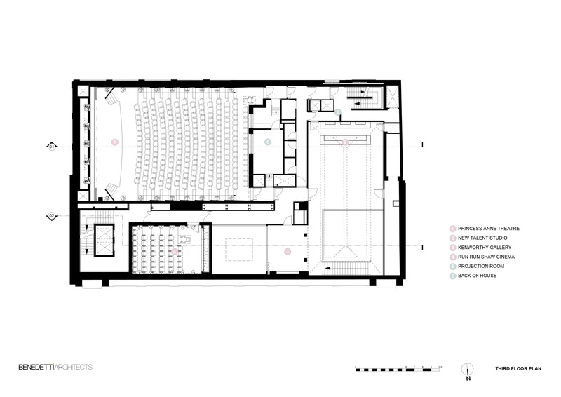 Dossier de presse | 5888-01 - Communiqué de presse | BAFTA Headquarters - Benedetti Architects - Architecture institutionnelle - Third Floor Plan - Crédit photo : Benedetti Architects