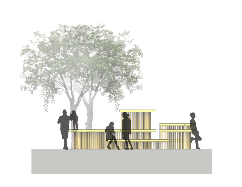 Press kit | 5595-07 - Press release | A New Playscape in Pittsburgh focuses on Sparking Communal Connection - The Urban Conga - Landscape Architecture - Together - North Elevation - Photo credit: <p>The Urban Conga</p>