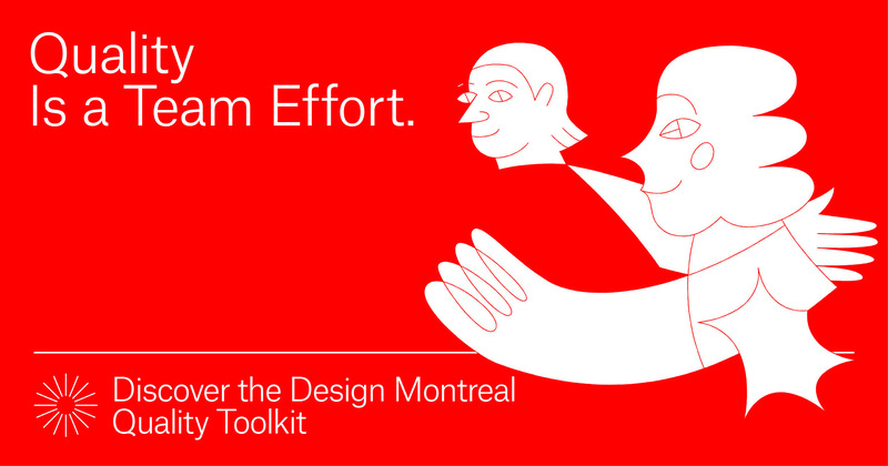 Dossier de presse | 562-73 - Communiqué de presse | La Ville de Montréal, en partenariat avec le gouvernement du Québec, lance la Trousse qualité Design Montréal - Service du développement économique, Ville de Montréal - Design urbain - Bannière promotionnelle - Crédit photo :  Principal (identité visuelle)<br>Alice Picard (illustration) 