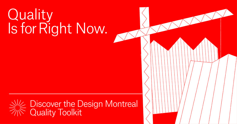Dossier de presse | 562-73 - Communiqué de presse | La Ville de Montréal, en partenariat avec le gouvernement du Québec, lance la Trousse qualité Design Montréal - Service du développement économique, Ville de Montréal - Design urbain -  Bannière promotionnelle  - Crédit photo :  Principal (identité visuelle)<br style="">Alice Picard (illustration) 