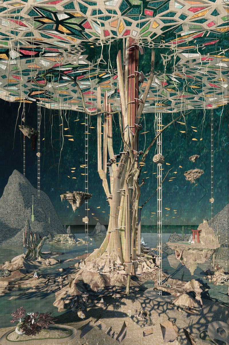 Press kit | 1071-22 - Press release | Announcing the Launch of the Architectural Vision Awards - Architizer - Competition - Into the Void (Detail) - Photo credit: Drawing by Victoria Wong 