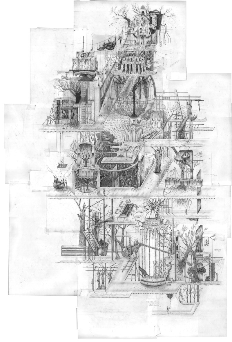 Press kit | 1071-22 - Press release | Announcing the Launch of the Architectural Vision Awards - Architizer - Competition - The Gardener's Diary - Photo credit: Drawing by Glory Kuk