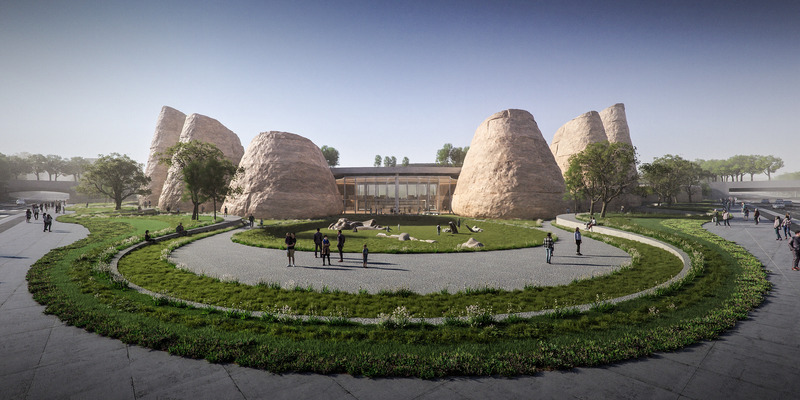 Press kit | 2204-03 - Press release | Chimneys Are the New "Sexy" - SOUR  + Seoinn Design Group - Competition - Archeological Park, View from Outdoor Exhibitions - Photo credit: SOUR
