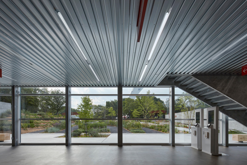 Press kit | 2275-04 - Press release | Metamorphosis of the Montréal Insectarium - Kuehn Malvezzi + Pelletier de Fontenay + Jodoin Lamarre Pratte architectes - Institutional Architecture - <p class="">Metamorphosis of the Montréal Insectarium — Entrance Hall with a view on the Pollinator Garden</p> - Photo credit: James Brittain — Kuehn Malvezzi / Pelletier de Fontenay / Jodoin Lamarre Pratte architectes in consortium