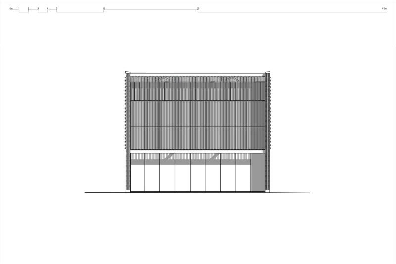 Dossier de presse | 5706-01 - Communiqué de presse | Vuosaari Heat Pump Building - Virkkunen & Co Architects Ltd - Architecture industrielle - Elevation East - Crédit photo : Virkkunen &amp; Co Architects