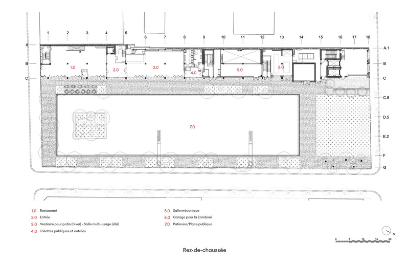 Dossier de presse | 567-16 - Communiqué de presse | Esplanade Tranquille - Les architectes FABG - Architecture institutionnelle - Rez-de-chaussée - Crédit photo : Les architectes FABG