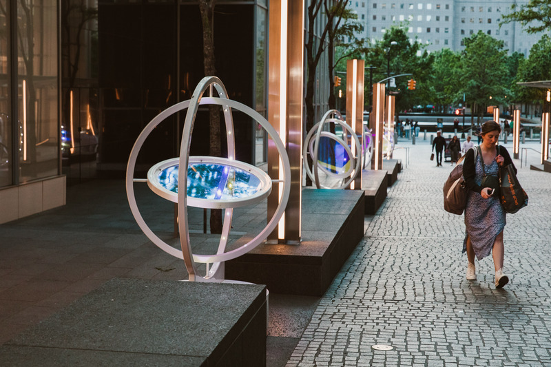 Press kit | 5595-08 - Press release | oPTIK, a New Interactive Sound and Light Installation in New York City - The Urban Conga - Art - Photo credit: Savannah Lauren