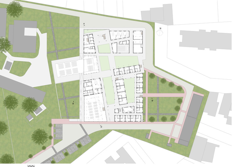 Dossier de presse | 6966-01 - Communiqué de presse | A Convent Between Spirituality and Social Engagment - Mixtura - Architecture institutionnelle - Floor plan - Crédit photo : Mixtura