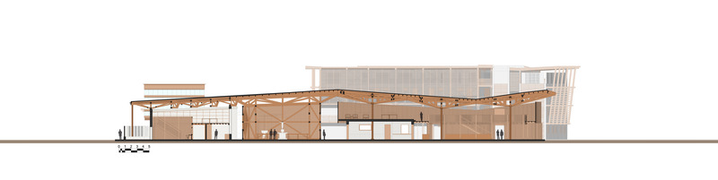 Dossier de presse | 6966-01 - Communiqué de presse | A Convent Between Spirituality and Social Engagment - Mixtura - Architecture institutionnelle - Section AA' - Crédit photo : Mixtura