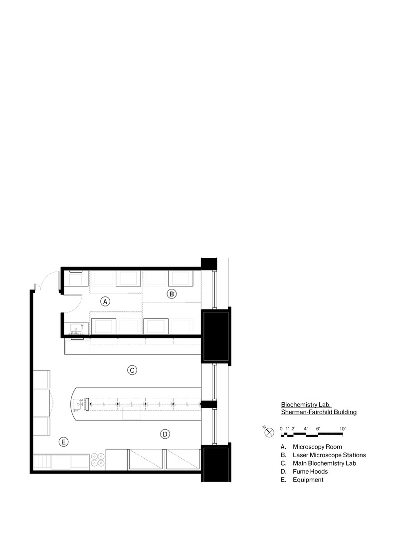 Dossier de presse | 5881-03 - Communiqué de presse | Research Labs at Columbia University - Shakespeare Gordon Studio - Architecture institutionnelle - Biochemistry Lab<br> - Crédit photo : SGVA