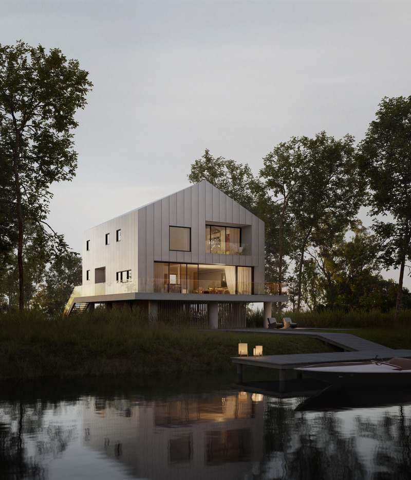 Dossier de presse | 6991-01 - Communiqué de presse | Tamsen House - Fernando Fisbein Architect - Architecture résidentielle - View from the water - Crédit photo : BS ARQ