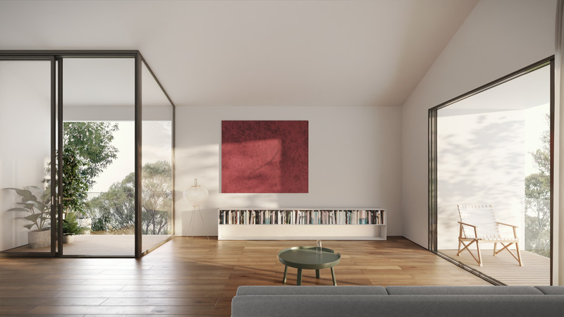 Dossier de presse | 6991-01 - Communiqué de presse | Tamsen House - Fernando Fisbein Architect - Architecture résidentielle - <p class="">Reading room in between outdoor living spaces</p> - Crédit photo : BS ARQ