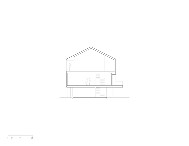 Dossier de presse | 6991-01 - Communiqué de presse | Tamsen House - Fernando Fisbein Architect - Architecture résidentielle - Building Section - Crédit photo : Fernando Fisbein Architect