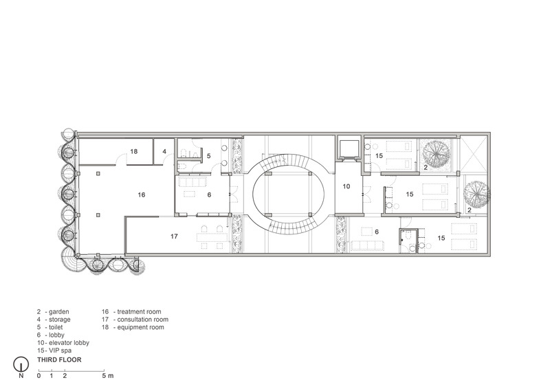 Dossier de presse | 7017-01 - Communiqué de presse | Thavi Cosmetic Showroom - SAVA - Architecture commerciale - 3rd floor plan - Crédit photo : SAVA