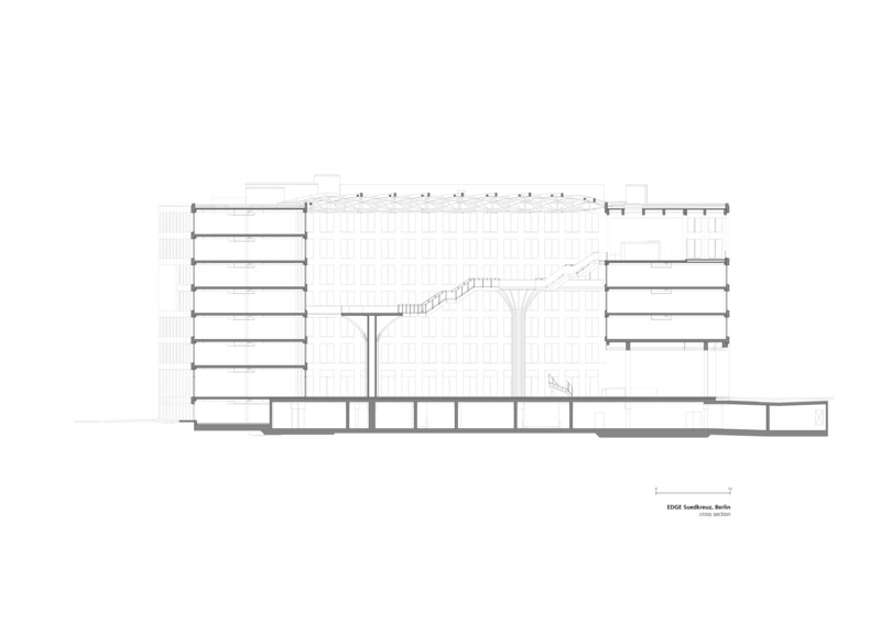 Dossier de presse | 1315-01 - Communiqué de presse | Timber Hybrid Office Ensemble EDGE Suedkreuz Berlin - TCHOBAN VOSS Architekten - Architecture commerciale - Section Carré building<br style=""> - Crédit photo : TCHOBAN VOSS Architekten