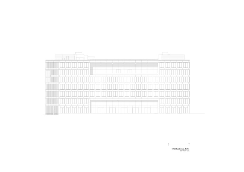Dossier de presse | 1315-01 - Communiqué de presse | Timber Hybrid Office Ensemble EDGE Suedkreuz Berlin - TCHOBAN VOSS Architekten - Architecture commerciale - Elevation Carré building<br> - Crédit photo : TCHOBAN VOSS Architekten