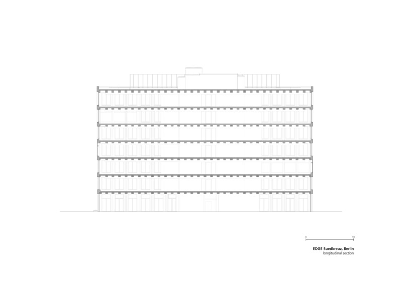 Dossier de presse | 1315-01 - Communiqué de presse | Timber Hybrid Office Ensemble EDGE Suedkreuz Berlin - TCHOBAN VOSS Architekten - Architecture commerciale - Section Solitaire building<br> - Crédit photo : TCHOBAN VOSS Architekten