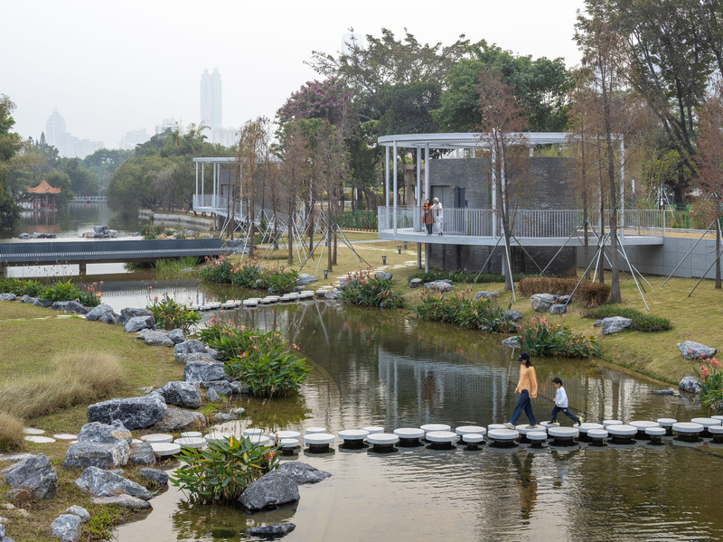 Dossier de presse | 4737-01 - Communiqué de presse | Landscape Design for Honghu Park Water Purification Station - NODE Architecture & Urbanism (NODE) - Architecture de paysage - Infrastructure Publicization: Shenzhen Lotus Water Culture Base - Crédit photo : Zhang Chao