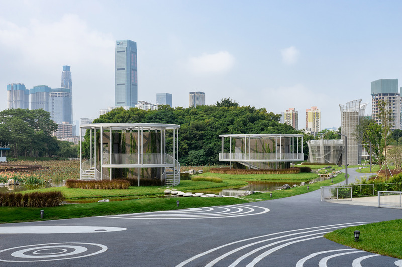 Dossier de presse | 4737-01 - Communiqué de presse | Landscape Design for Honghu Park Water Purification Station - NODE Architecture & Urbanism (NODE) - Architecture de paysage - Ground walking system - Crédit photo : Zhang Chao