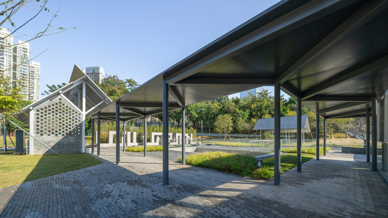 Dossier de presse | 4737-01 - Communiqué de presse | Landscape Design for Honghu Park Water Purification Station - NODE Architecture & Urbanism (NODE) - Architecture de paysage - Supporting office area — ground landscape garden - Crédit photo : Zhang Chao