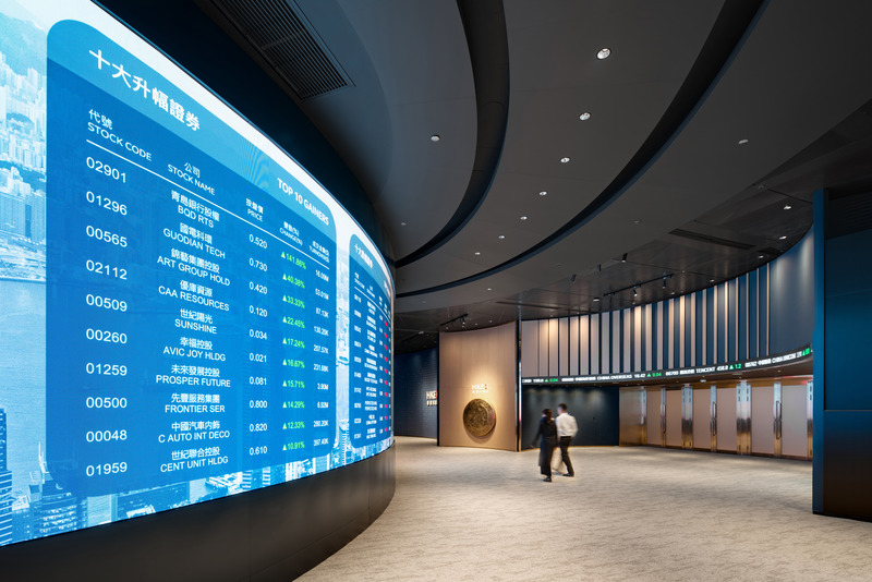 Press kit | 3772-03 - Press release | Hong Kong Stock Exchange Connect Hall - LAAB Architects - Commercial Interior Design - Photo credit: Kris Provoost