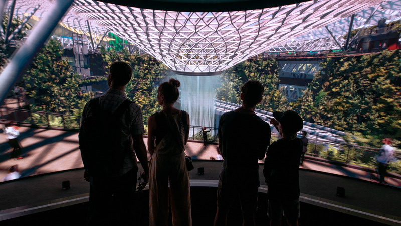 Press kit | 1089-10 - Press release | Moment Factory: 10 Years of Reimagining the Passenger Experience - Moment Factory - Institutional Architecture - Changi Jewel’s Experience Studio, Singapore Changi Airport | 2019 - Photo credit: Moment Factory