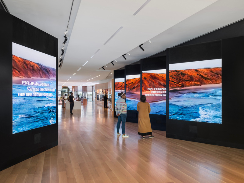 Dossier de presse | 1204-13 - Communiqué de presse | The International African American Museum Opens, Honoring Sacred Ground - Pei Cobb Freed & Partners - Architecture institutionnelle - Transatlantic Gallery at the entry point to the east wing  - Crédit photo : © Sahar Coston-Hardy/Esto