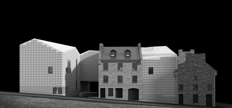 Dossier de presse | 7037-01 - Communiqué de presse | Studio Fei Unveils Vision for Montreal's Heritage Townhouse: A Thriving Hybrid Art Center - Studio Fei - Évènement + Exposition - Steet elevation - Crédit photo : Studio Fei