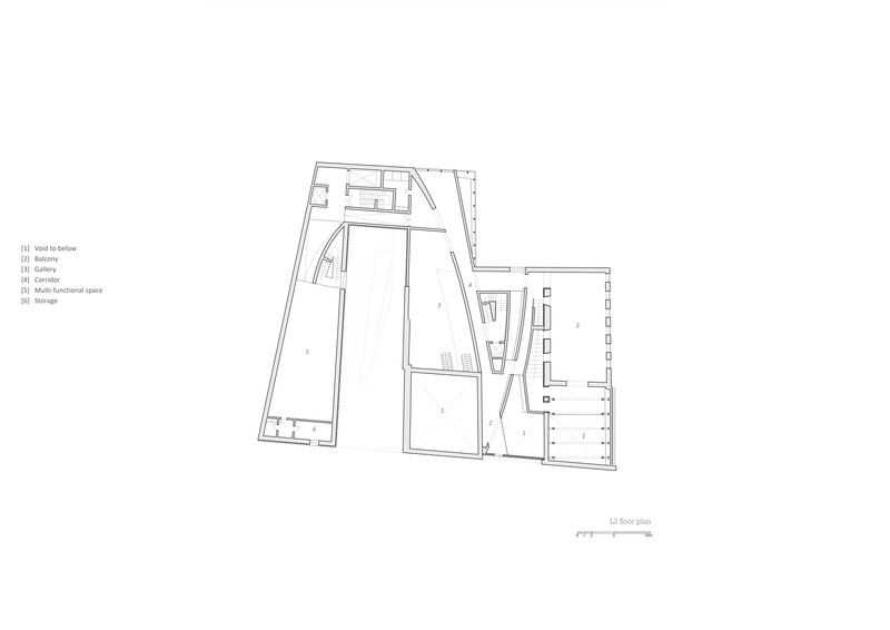 Dossier de presse | 7037-01 - Communiqué de presse | Studio Fei Unveils Vision for Montreal's Heritage Townhouse: A Thriving Hybrid Art Center - Studio Fei - Évènement + Exposition - L3 floor plan - Crédit photo : Studio Fei