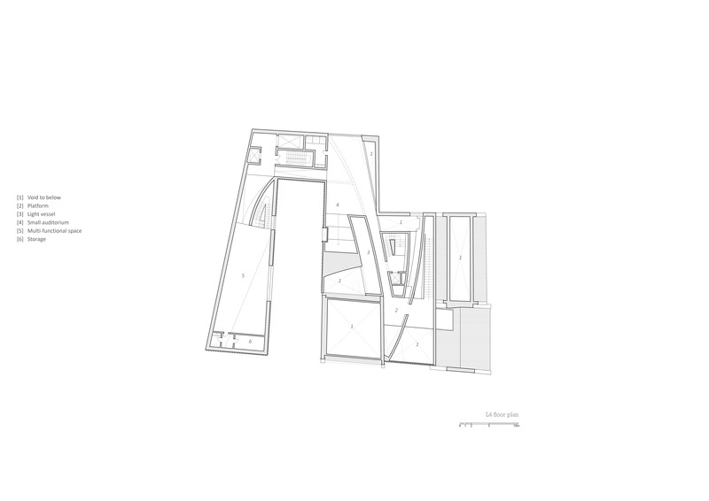 Dossier de presse | 7037-01 - Communiqué de presse | Studio Fei Unveils Vision for Montreal's Heritage Townhouse: A Thriving Hybrid Art Center - Studio Fei - Évènement + Exposition - L4 floor plan - Crédit photo : Studio Fei