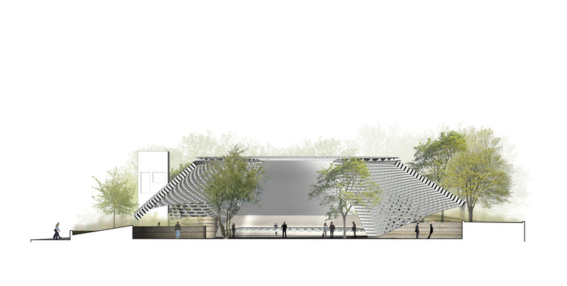 Press kit | 5795-06 - Press release | A Ribbon in the Sand - Aaron Neubert Architects + studioSTIGSGAARD - Institutional Architecture - Section - Photo credit: Aaron Neubert Architects + studioStigsgaard 