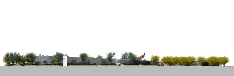 Press kit | 5795-06 - Press release | A Ribbon in the Sand - Aaron Neubert Architects + studioSTIGSGAARD - Institutional Architecture - Elevation - Photo credit:     Aaron Neubert Architects + studioStigsgaard   