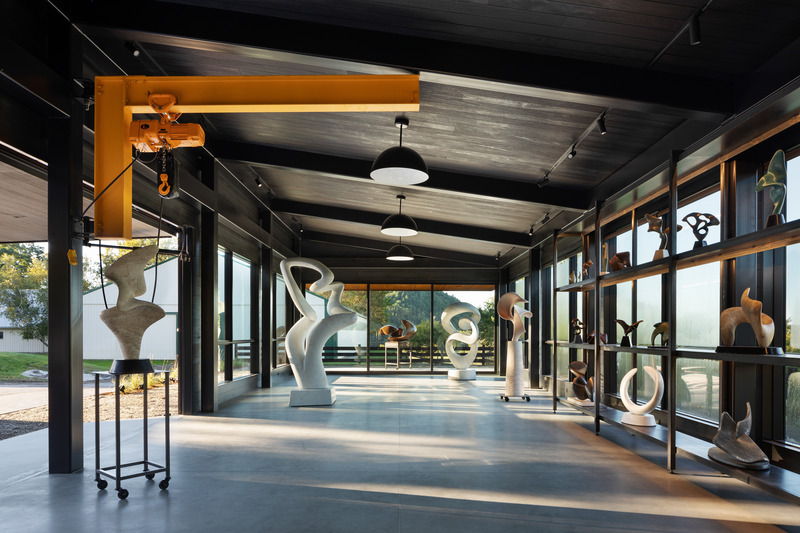 Dossier de presse | 7010-01 - Communiqué de presse | Annex, A Sculptor's Studio - Birdseye - Architecture résidentielle - Interior - Studio Looking South - Crédit photo : Michael Moran