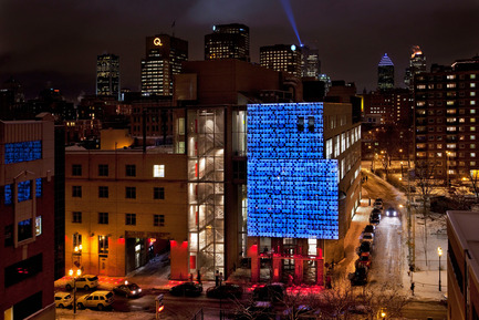 Press kit | 583-04 - Press release | Two new video-projection works - Quartier des spectacles partnership - Lighting Design - Centre de Design de l’UQAMConcepteur : Emmanuel Mauries RinfretParcours lumière du Quartier des spectacles - Photo credit: Martine Doyon, Partenariat du Quartier des spectacles