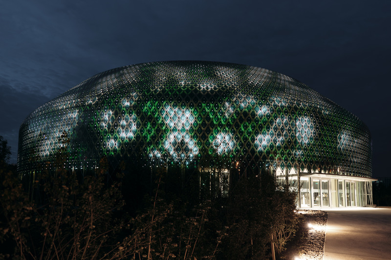 Dossier de presse | 7096-01 - Communiqué de presse | Novartis Pavillon Zero-Energy Media Façade - iart – studio for media architectures - Architecture institutionnelle - Crédit photo : Laurids Jensen