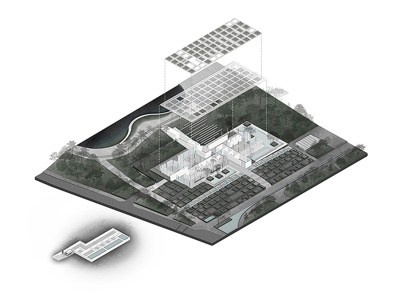Press kit | 7008-01 - Press release | Environmental Culture Center - A-001 Taller de Arquitectura - Event + Exhibition - Axonometric - Photo credit: A-001 Taller de Arquitectura
