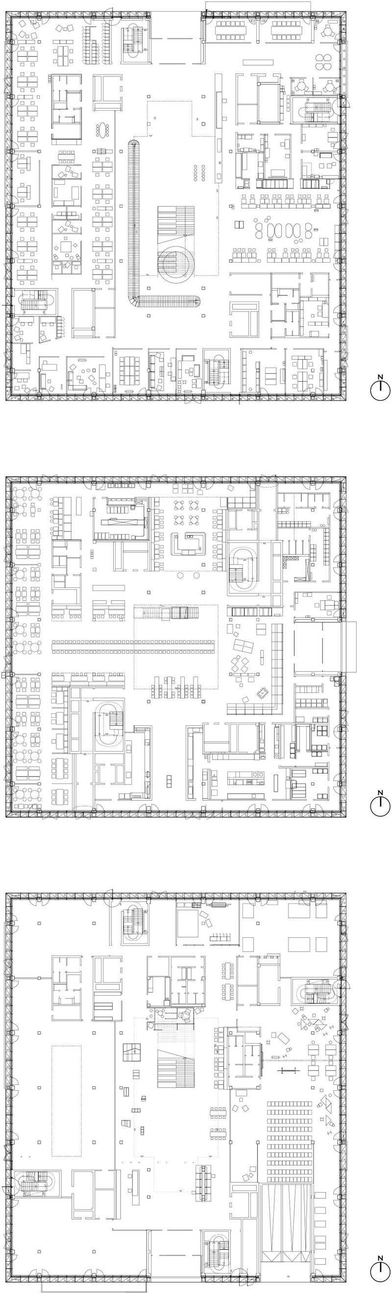 Press kit | 2360-01 - Press release | House of Communication - HENN - Commercial Interior Design - <p class="">Ground floor plan</p> - Photo credit: HENN