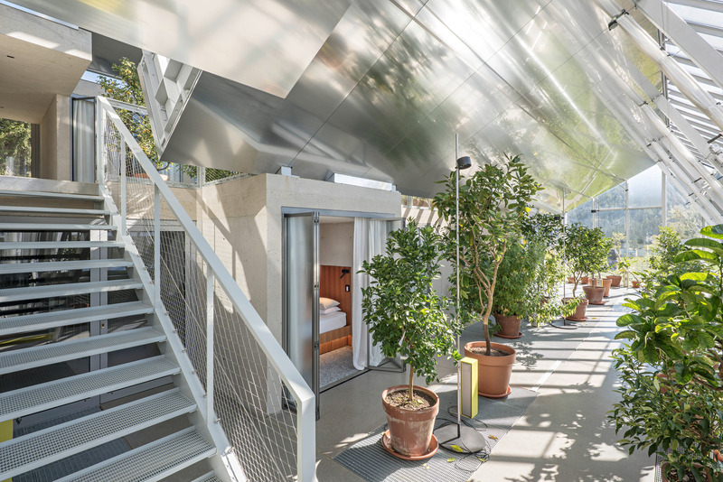 Press kit | 6636-01 - Press release | Steirereck am Pogusch - PPAG architects - Commercial Architecture - The Large Glasshouse with unconventional overnight accommodations for unconventional guests.<br> - Photo credit: Hertha Hurnaus