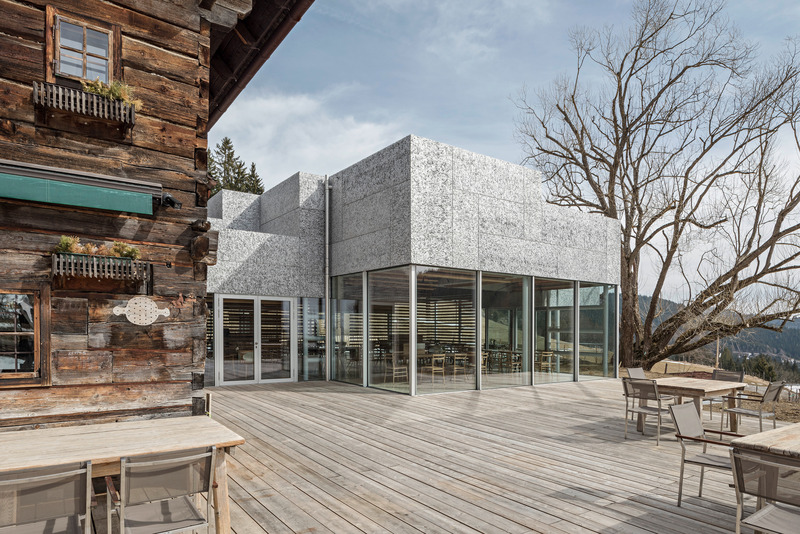 Press kit | 6636-01 - Press release | Steirereck am Pogusch - PPAG architects - Commercial Architecture - The Salettl and the Wooden House in Winter<br style=""> - Photo credit: Hertha Hurnaus
