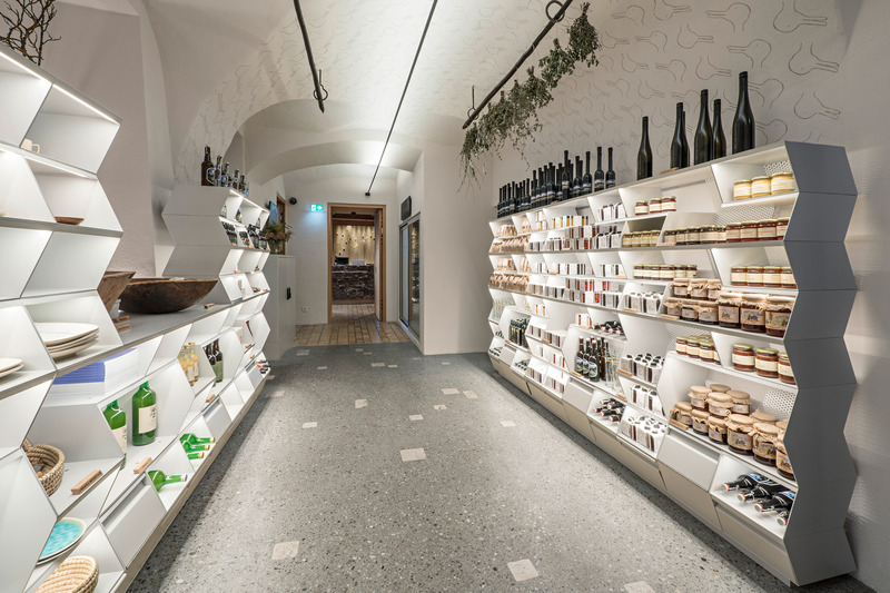 Press kit | 6636-01 - Press release | Steirereck am Pogusch - PPAG architects - Commercial Architecture - The farm store with regional products has been custom designed by PPAG.<br style=""> - Photo credit: Hertha Hurnaus