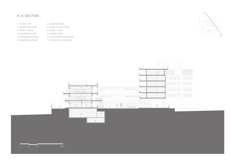 Dossier de presse | 5204-02 - Communiqué de presse | Kindergarten of Museum Forest - Yunchao Xu / Atelier Apeiron - Architecture institutionnelle - <trans oldtip="A-A SECTION" newtip="A-A 部分">A-A section</trans> - Crédit photo : Yunchao Xu/Atelier Apeiron