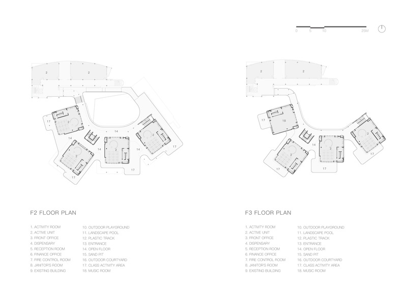 Dossier de presse | 5204-02 - Communiqué de presse | Kindergarten of Museum Forest - Yunchao Xu / Atelier Apeiron - Architecture institutionnelle - 2-3F plan - Crédit photo : Yunchao Xu/Atelier Apeiron