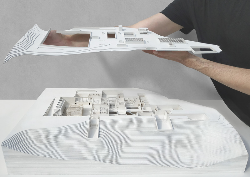 Press kit | 7100-01 - Press release | Re-mining Giali: A New Scenario for the Manufactured Landscape - Dimitrios Mitsimponas - Institutional Architecture - Physical model scale 1:200 - Photo credit: Dimitrios Mitsimponas<br>