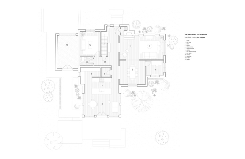 Press kit | 4241-07 - Press release | De Vimy residence - Vives St-Laurent - Residential Interior Design - Layout - Main floor - Photo credit: Vives St-Laurent