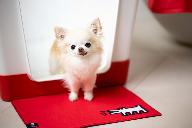 Press kit | 3904-03 - Press release | Doggy Bathroom Introduces Keith Haring Collection - Doggy Bathroom - Product - Doggy Bathroom x Keith Haring Red - Photo credit: Momo Yang