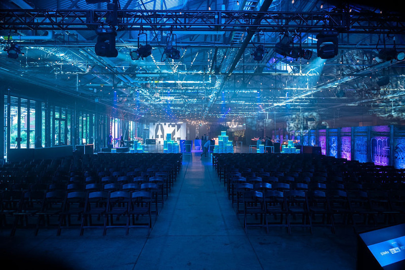 Dossier de presse | 809-38 - Communiqué de presse | Meet the Winners of the 2023 AZ Awards! - AZURE Media - Concours - The CRH Gallery at Toronto's Evergreen Brick Works, setup and ready for the reveal of the 2023 AZ Awards Winners - Crédit photo : Mauricio Calero