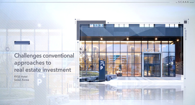Press kit | 6576-03 - Press release | SCAAA Reimagines Project Collaboration - SCAAA - Real Estate - <p class="">RYSE Hotel is located in Hongdae—an ever-evolving arts district and cultural incubator for young artists in Seoul with strong affiliations with Hongik University and surrounding art academies, and proximity to two international airports and two business districts. In realizing this project, SCAAA deployed The SCAAA Process™—combining extensive research, including mapping studies for crowd movement and pedestrian traffic; strategic planning; and rigorous design—to create a dynamic building which responds to its multi-faceted commercial context, while diversifying the area's customer demographic with higher-price point visitor and guests experiences, from amenities to accommodations.</p> - Photo credit: <p class="">Kim YongKwan</p><p class="">@yongkwankim_photo</p>