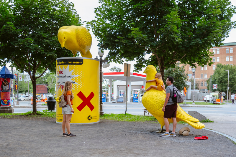 Dossier de presse | 2402-06 - Communiqué de presse | PASSAGES INSOLITES 2023 - EXMURO arts publics - Art - <p>«L'apprêt» par Cooke-Sasseville et MC Grou</p> - Crédit photo : Stéphane Bourgeois